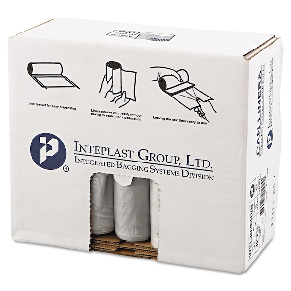 Integrated Bagging Systems 30 gal Trash Bags, 30 in x 36 in, Heavy-Duty, 0.58 mil, Clear, 250 PK WSL3036HVN - main